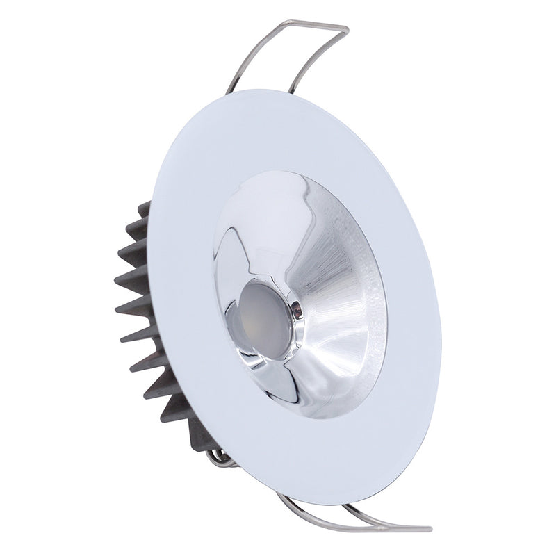 Load image into Gallery viewer, Lumitec Illusion Flush Mount LED Down Light  Warm White  Dimming  White Housing  Chrome Reflector 117139
