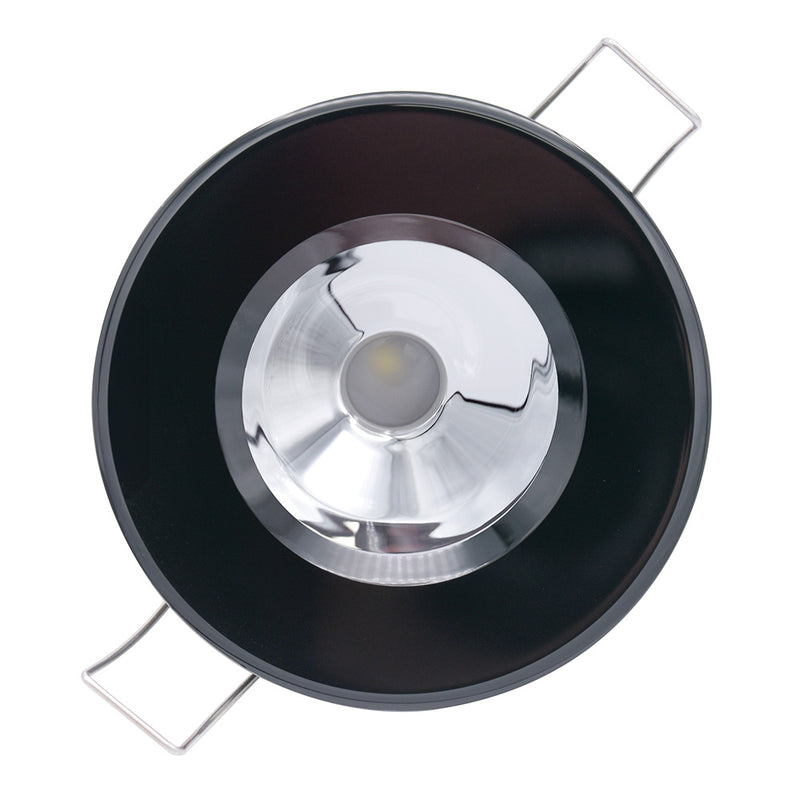 Load image into Gallery viewer, Lumitec Illusion Flush Mount LED Down Light  Warm White  Dimming  Black Housing  Chrome Reflector 117169
