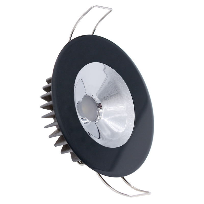 Load image into Gallery viewer, Lumitec Illusion Flush Mount LED Down Light  Warm White  Dimming  Black Housing  Chrome Reflector 117169
