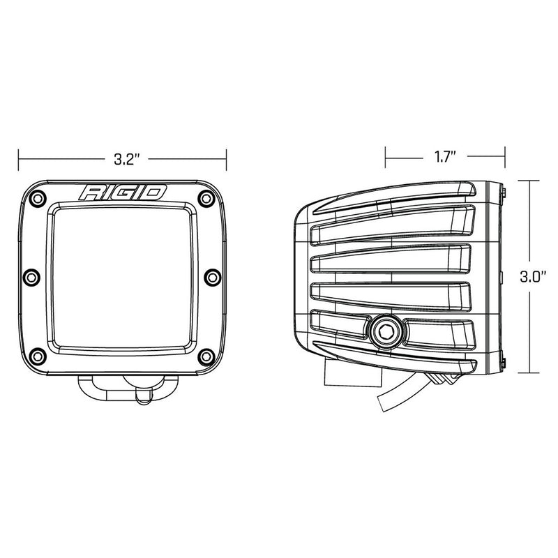 Load image into Gallery viewer, RIGID Industries DSeries LED SAE Fog Beam  YellowWhite  Set of 2 50482
