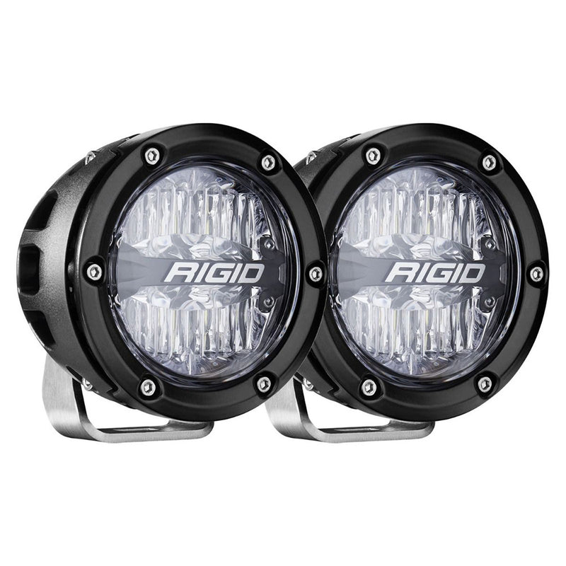 Load image into Gallery viewer, RIGID Industries 360Series RGBW 4 Offroad Lamp Drive Beam wRGBW Backlight Pods  Set of 2 36401
