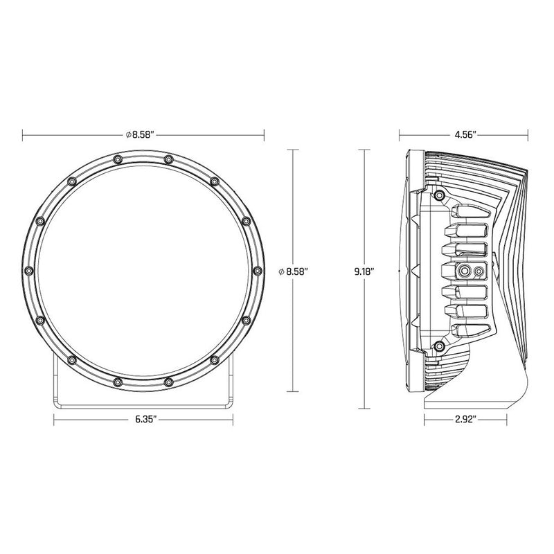 Load image into Gallery viewer, RIGID Industries 360Series Amber Pro 9 Offroad Spot Beam wAmber Backlight Pod  Single 36522
