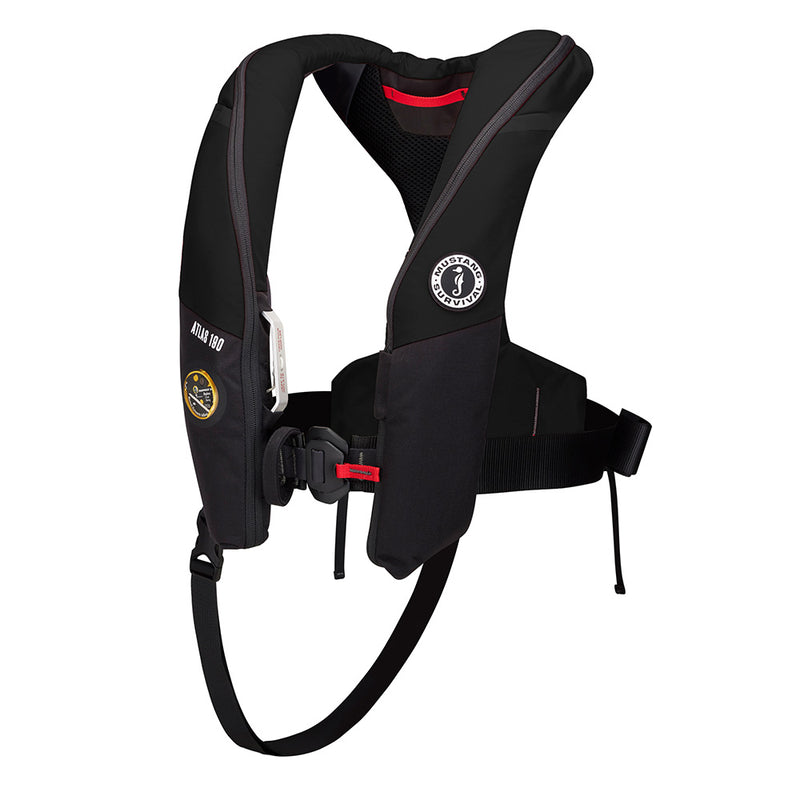 Load image into Gallery viewer, Mustang Atlas 190 DLX Open Ocean Inflatable PFD  Black MD3195E1130
