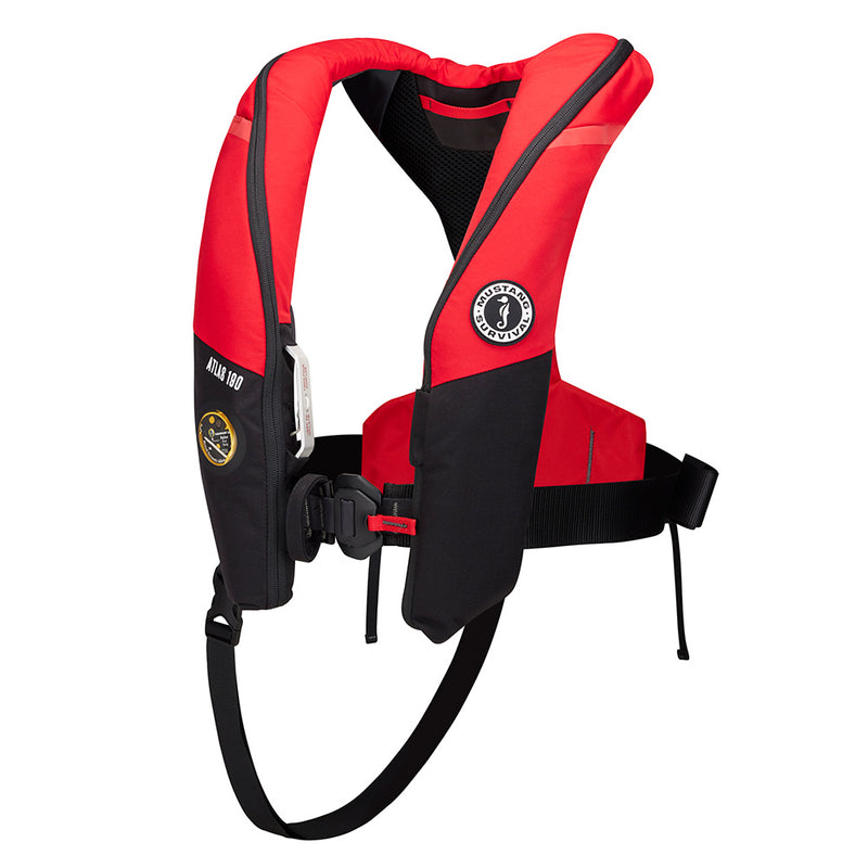 Load image into Gallery viewer, Mustang Atlas 190 DLX Open Ocean Inflatable PFD  RedBlack MD3195E11230
