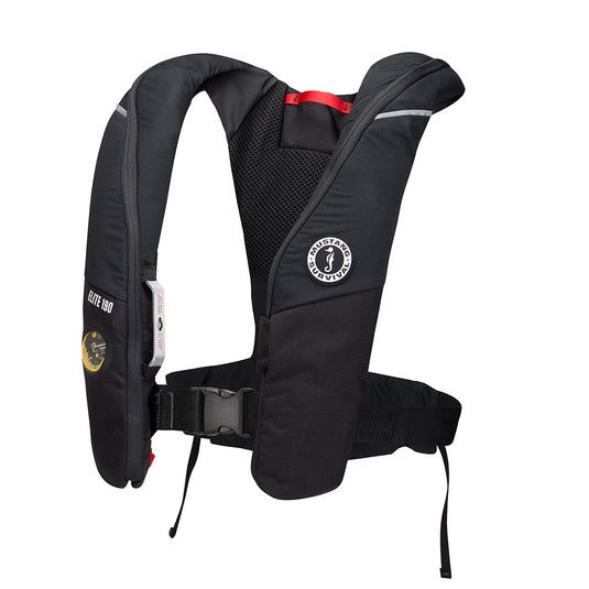 Mustang Elite 190 Offshore Inflatable PFD  Black MD3170130