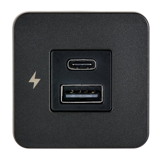 Scanstrut TILE USBAUSBC Interior Charging Socket  1224V  Black Bezel SCTILE10