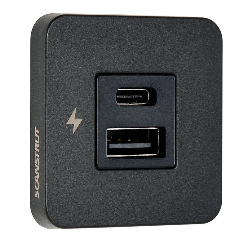 Load image into Gallery viewer, Scanstrut TILE USBAUSBC Interior Charging Socket  1224V  Black Bezel SCTILE10
