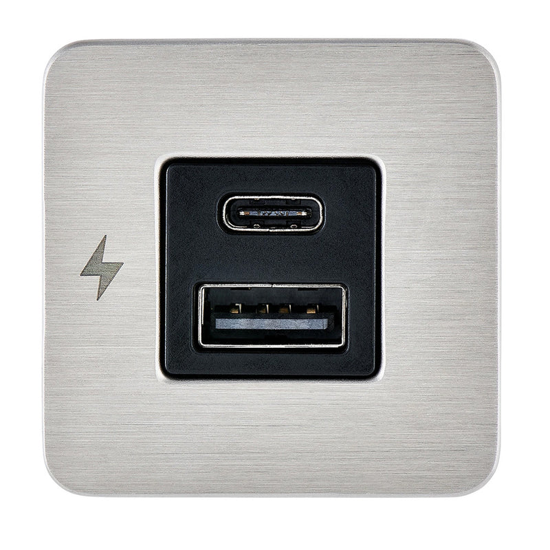 Load image into Gallery viewer, Scanstrut TILE USBAUSBC Interior Charging Socket  1224V  Stainless Steel Bezel SCTILE11
