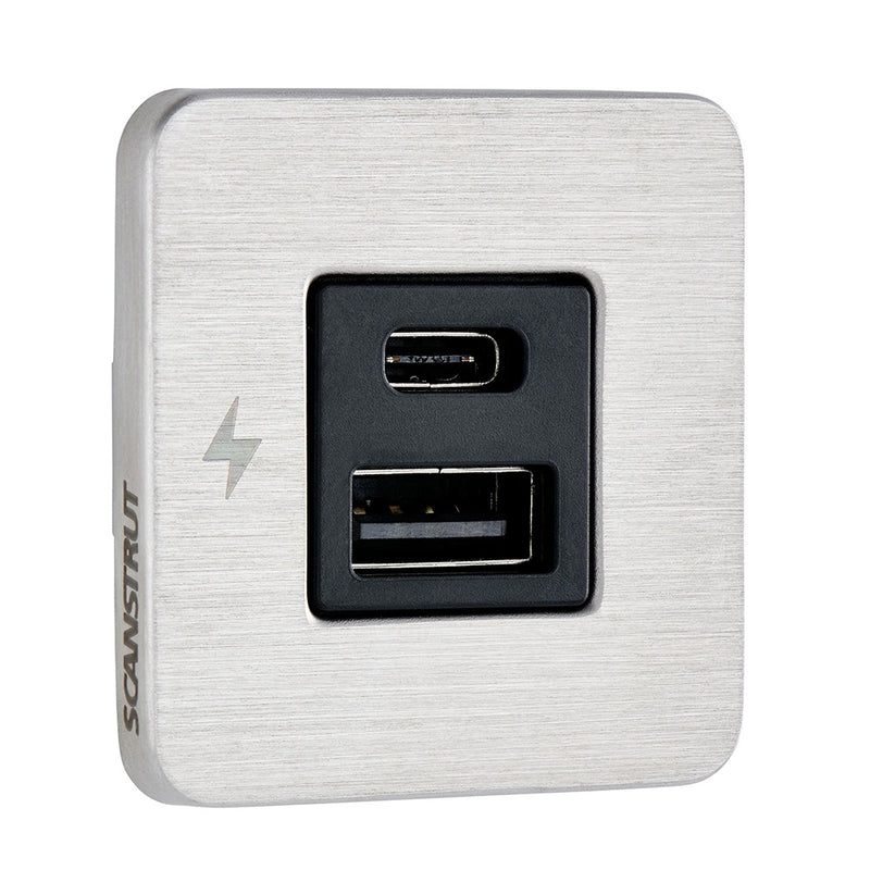 Load image into Gallery viewer, Scanstrut TILE USBAUSBC Interior Charging Socket  1224V  Stainless Steel Bezel SCTILE11
