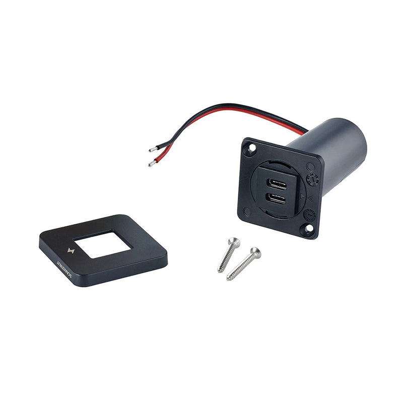 Load image into Gallery viewer, Scanstrut TILE USBC Interior Charging Socket  1224V  Black Bezel SCTILE20
