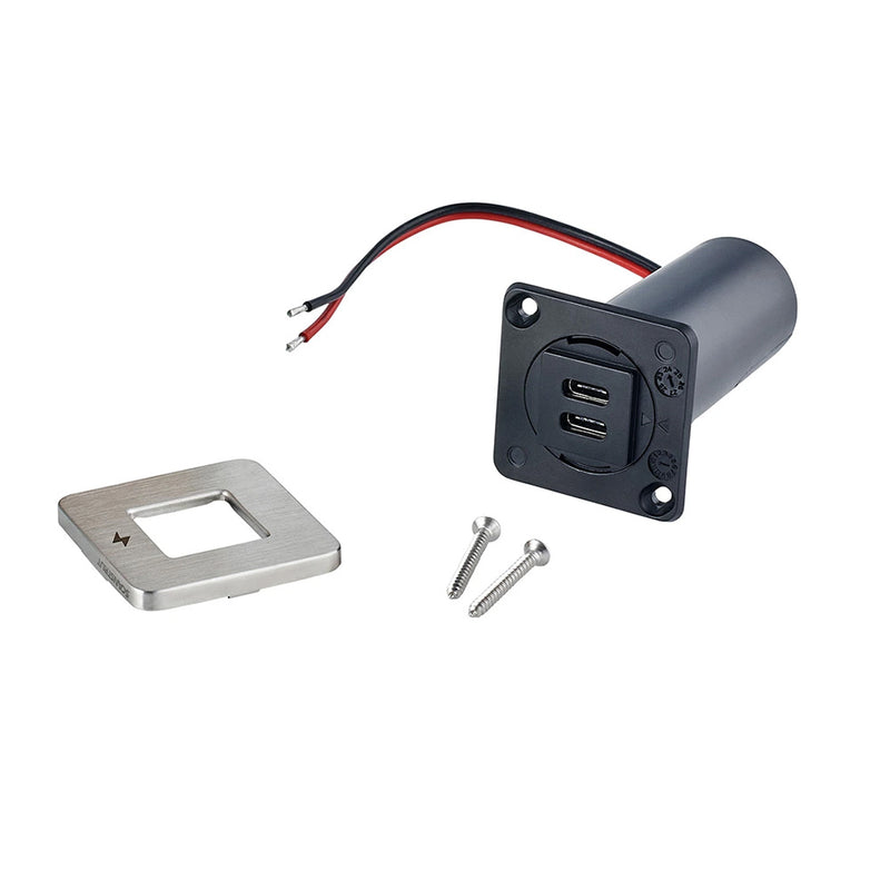Load image into Gallery viewer, Scanstrut TILE USBC Interior Charging Socket  1224V  Stainless Steel Bezel SCTILE21
