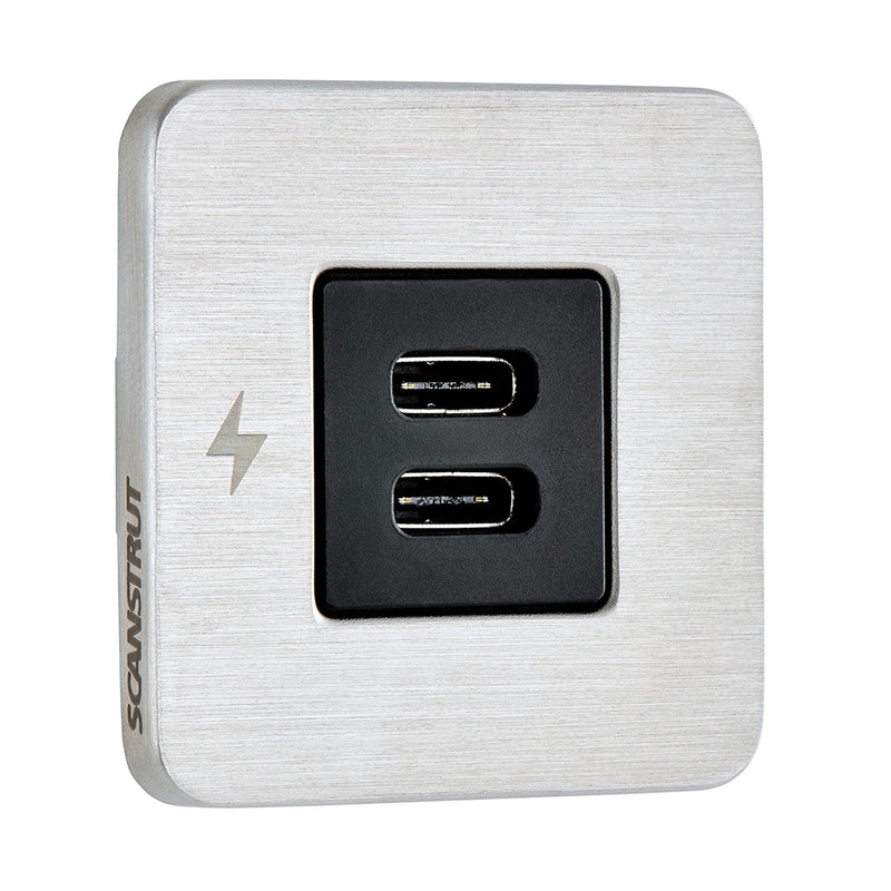 Load image into Gallery viewer, Scanstrut TILE USBC Interior Charging Socket  1224V  Stainless Steel Bezel SCTILE21
