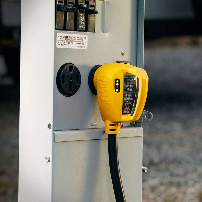 Load image into Gallery viewer, Camco Power Grip RV 18 30Amp Circuit Analyzer Dogbone  Integrated Surge Protection 55460
