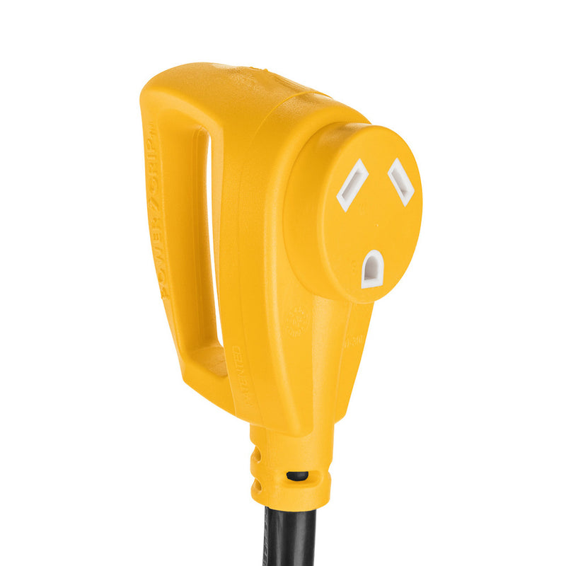 Load image into Gallery viewer, Camco Power Grip 18 Dogbone Adapter  50 Amp Male30 Amp Female 55173
