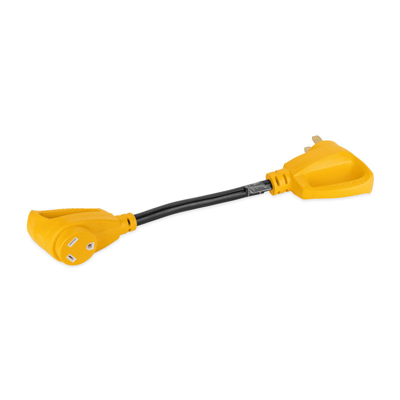 Load image into Gallery viewer, Camco Power Grip 18 Dogbone Adapter  50 Amp Male30 Amp Female 55173
