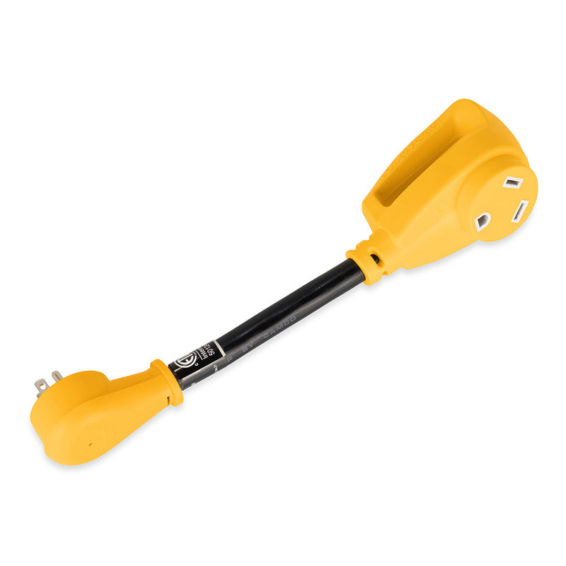 Load image into Gallery viewer, Camco Power Grip Dogbone 15 Amp Male  30 Amp Female Adapter  12 55165
