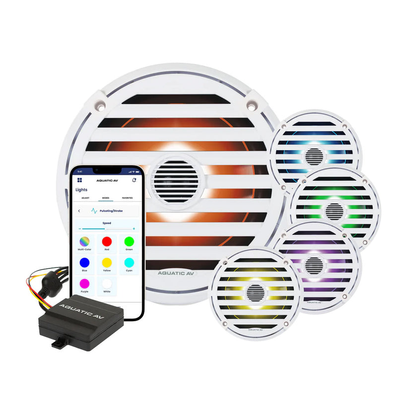 Load image into Gallery viewer, Aquatic AV ELITE 65 RGB Speakers  White  Pair EL423
