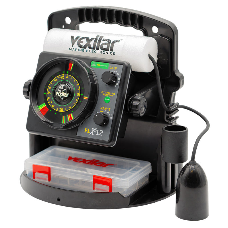 Load image into Gallery viewer, Vexilar FLX12 Pro Pack II Fishing System w12 Degree Ice Ducer PPX1212
