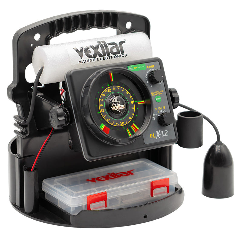 Load image into Gallery viewer, Vexilar FLX12 Pro Pack II Fishing System w12 Degree Ice Ducer PPX1212
