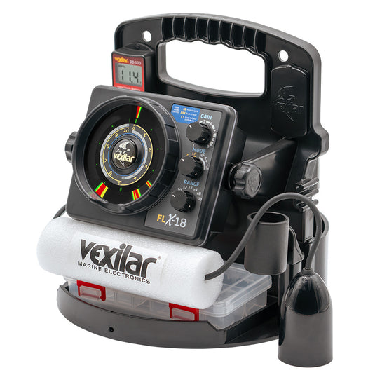 Vexilar FLX18 Pro Pack II Fishing System w12 Degree IceDucer  DD100 PPX1812