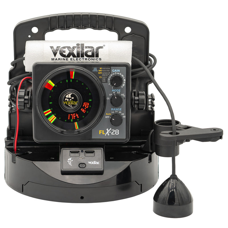 Load image into Gallery viewer, Vexilar FLX28 Pro Pack Elite Fishing System wPro View IceDucer  Vexilar Lithium Battery PPEL28PV
