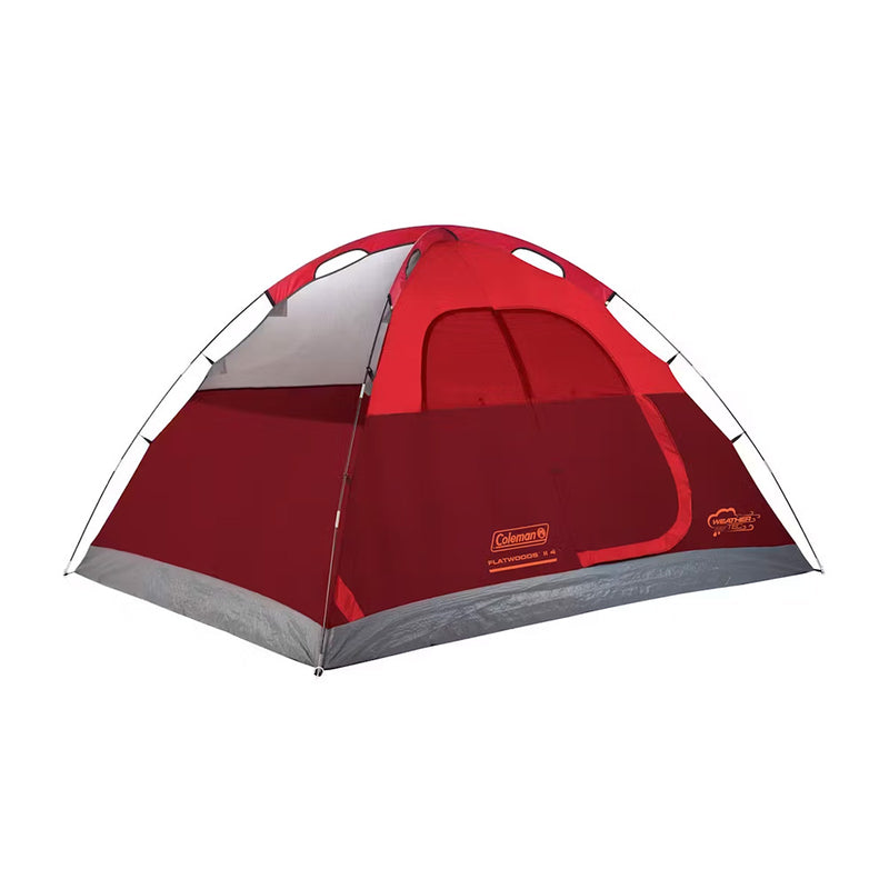 Load image into Gallery viewer, Coleman 4Person Flatwoods II Lightweight Dome Camping Tent  Red 2207389
