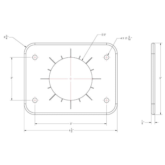 TACO Grand Slam 300 Universal Backing Plate fGS300  GS390  Pair BP0300BSY1