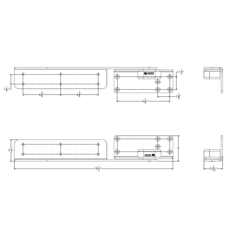 Load image into Gallery viewer, TACO Command Ratchet Hinge  1812  316 Stainless Steel Polished wHard Stop H250048
