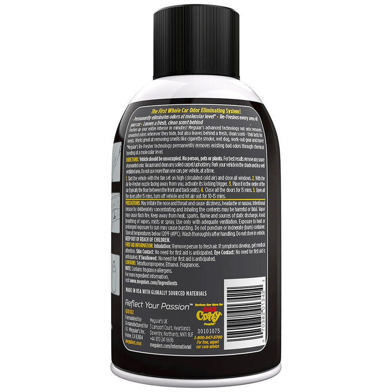 Load image into Gallery viewer, Meguiars Whole Car Air Refresher Odor Eliminator  Black Chrome Scent G181302
