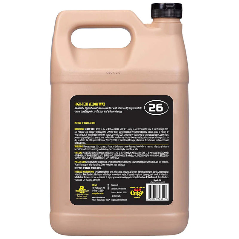 Load image into Gallery viewer, Meguiars Professional HiTech Yellow Liquid Wax  1 Gallon M2601
