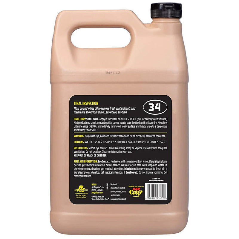 Load image into Gallery viewer, Meguiars Professional Final Inspection WipeOff Detailer  1 Gallon M3401
