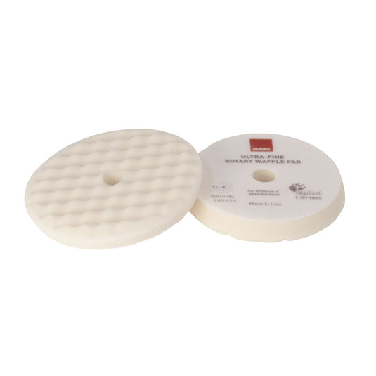 RUPES Velcro Waffle UltraFine Polishing Foam Pad fRotary Polishers 90mm  White 9WF90S