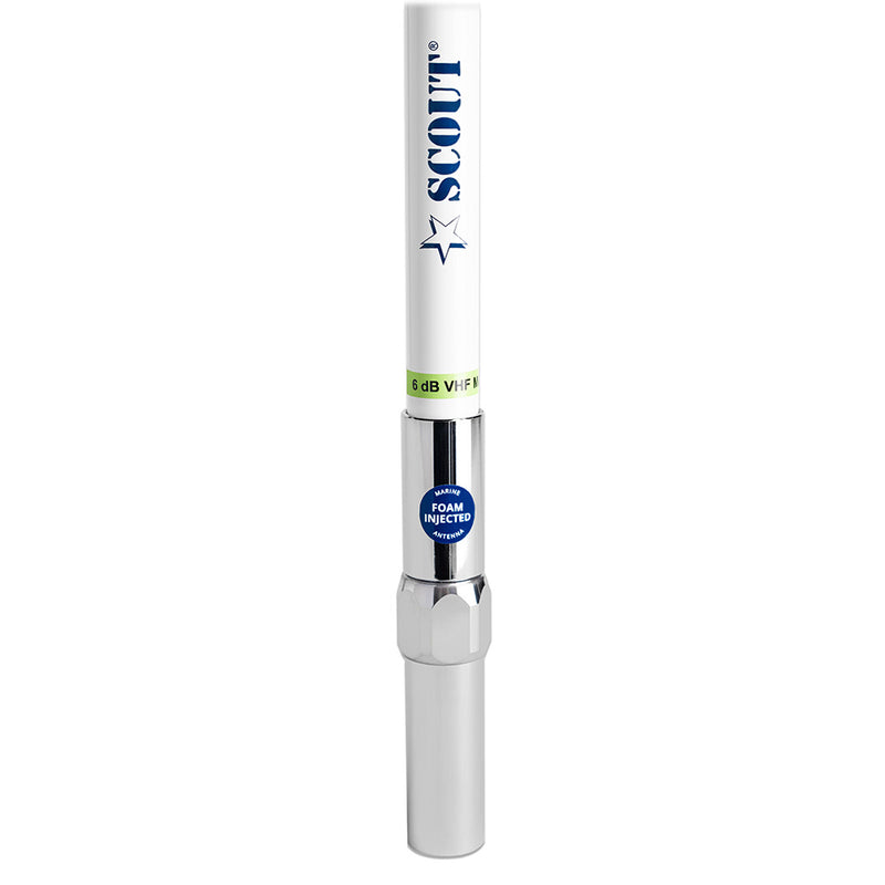 Load image into Gallery viewer, Scout 8 QuickFit White VHF Antenna w5M Cable  FME Quick 6 Foam Filled 6db Solid Brass  Copper Element PF AN NVHF00040T

