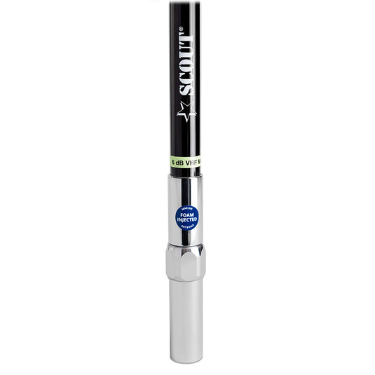 Scout 8 QuickFit Black VHF Antenna w5M Cable  FME Quick 6 Foam Filled 6db Solid Brass  Copper Element PF AN NVHF00042T