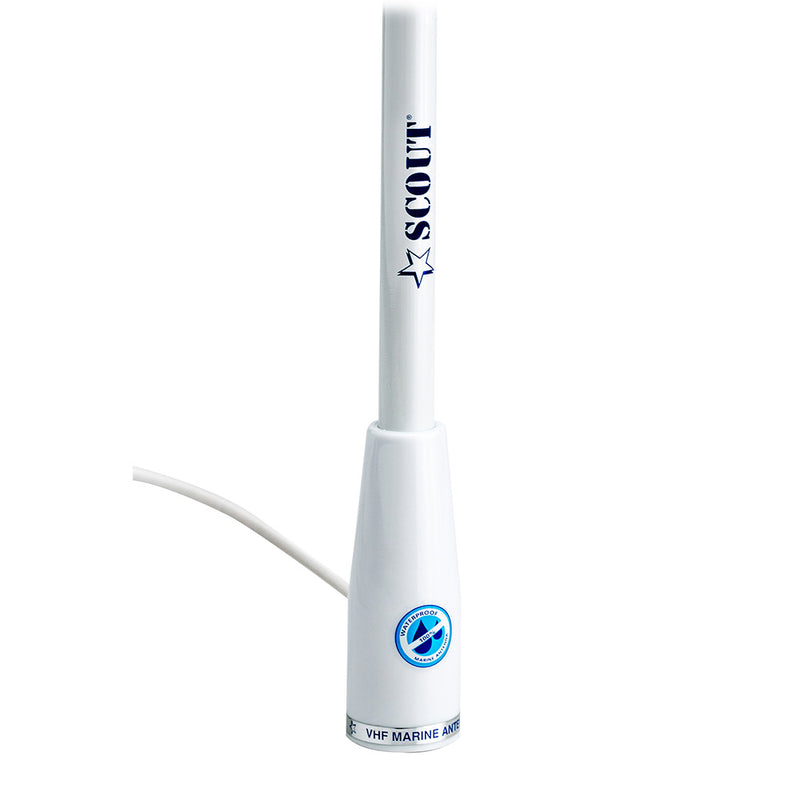 Load image into Gallery viewer, Scout 5 White VHF Antenna 3dB Nylon Ferrule w5M RG58 Coax KS22 PF AN NVHF00002T
