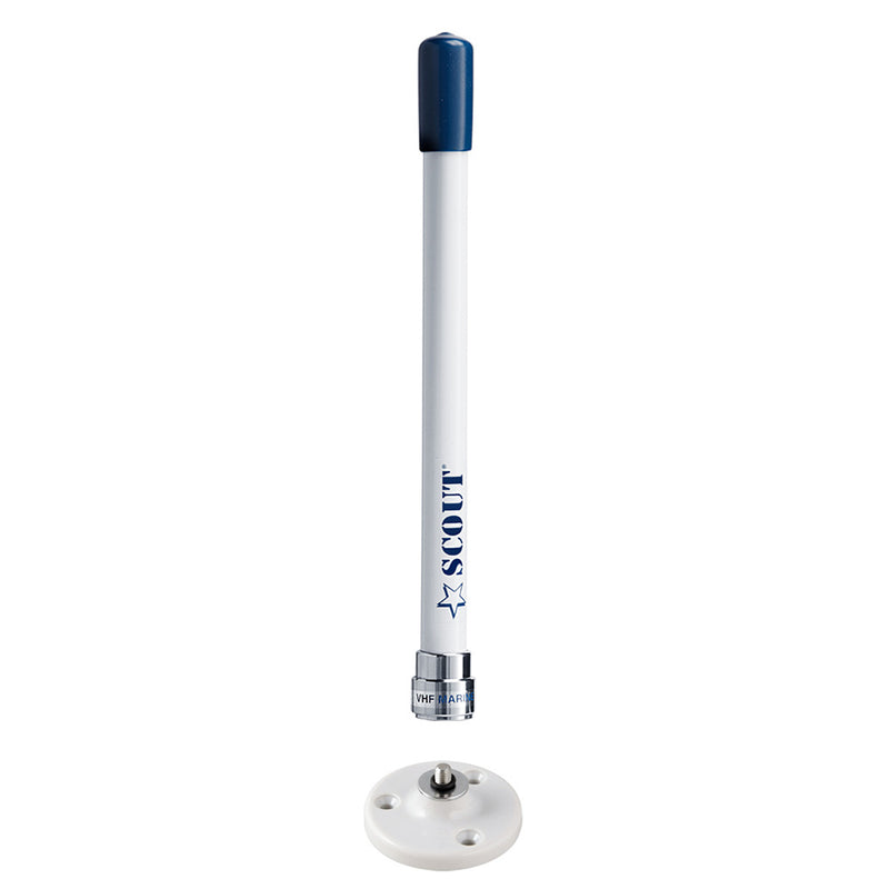 Load image into Gallery viewer, Scout 9 Stubby White VHF Antenna wQuick Mount Includes 5M RG58 Mount  Integrated Connector KS10 PF AN NVHF00025
