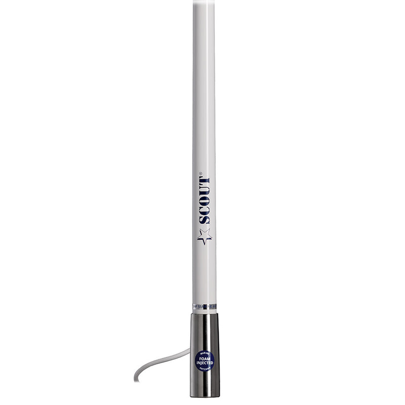 Load image into Gallery viewer, Scout Titan Series 4 White VHF Antenna 3dB Stainless Steel Ferule w5M RG58 Includes PL259 PF AN NVHF00044T
