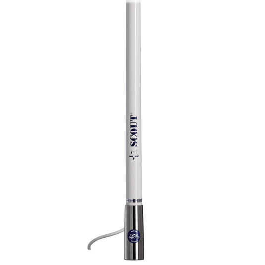 Scout Titan Series 4 White VHF Antenna 3dB Stainless Steel Ferule w5M RG58 Includes PL259 PF AN NVHF00044T