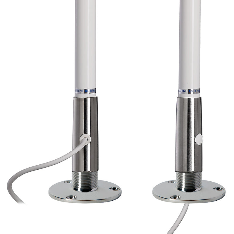 Load image into Gallery viewer, Scout Titan Series 4 White VHF Antenna 3dB Stainless Steel Ferule w5M RG58 Includes PL259 PF AN NVHF00044T
