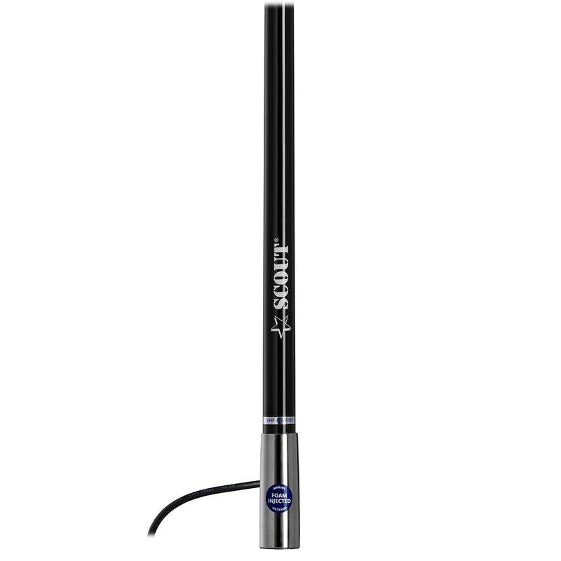 Load image into Gallery viewer, Scout Titan Series 4 Black VHF Antenna 3dB Stainless Steel Ferule w5M RG58 Includes PL259 PF AN NVHF00045T
