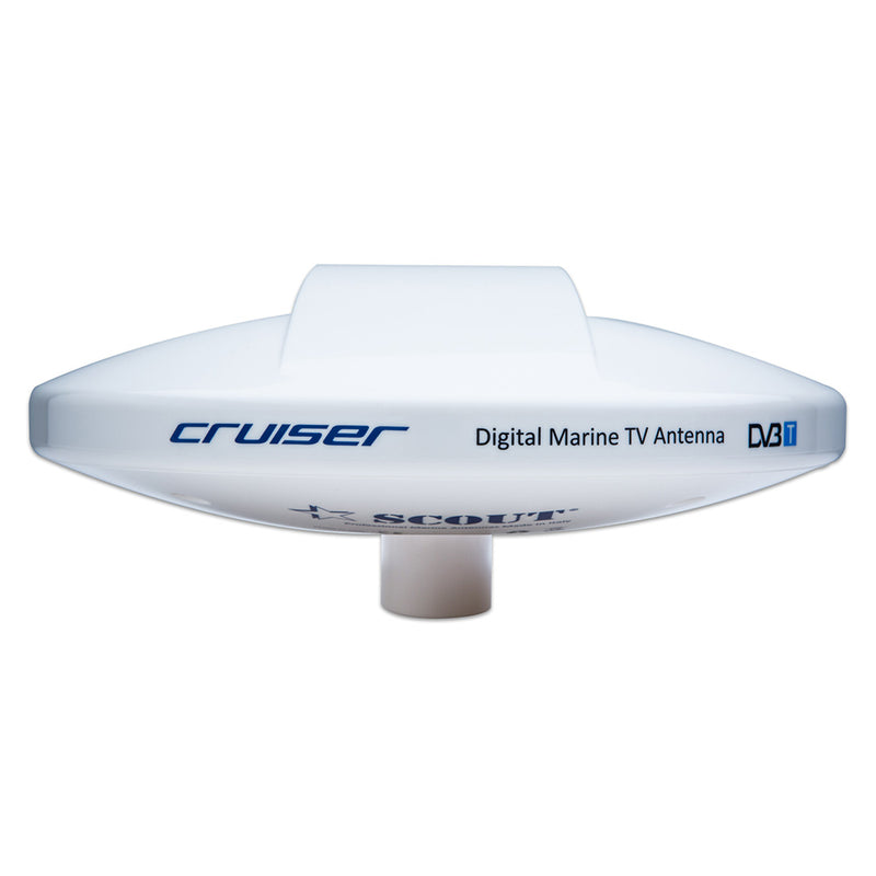 Load image into Gallery viewer, Scout Cruiser 10 White TV Antenna Omnidirectional w20M 75 ohms Cable PF AN NTV001
