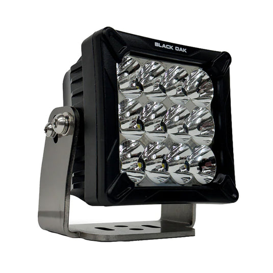 Black Oak 4 LED Pod Light  Black Housing  Bracket Mount  120W  Combo Beam 4CPOD