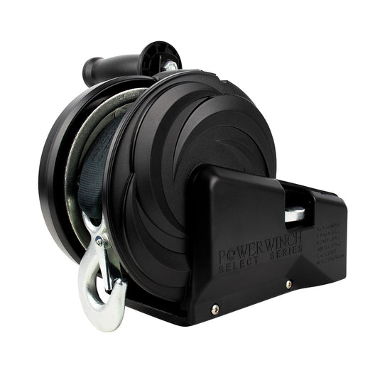 Powerwinch Select Series Winch 1800lb 2 Speed 6 Crank Arm  Carbon Black 21400W18006BR