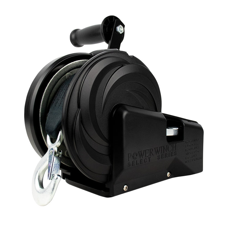 Load image into Gallery viewer, Powerwinch Select Series Winch 1800lb 2 Speed 8 Crank Arm  Carbon Black 21400W18008BR
