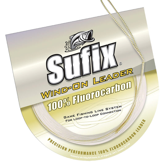 Sufix WindOn 100 Clear Fluorocarbon Leader  100lb  11 yds 700100F