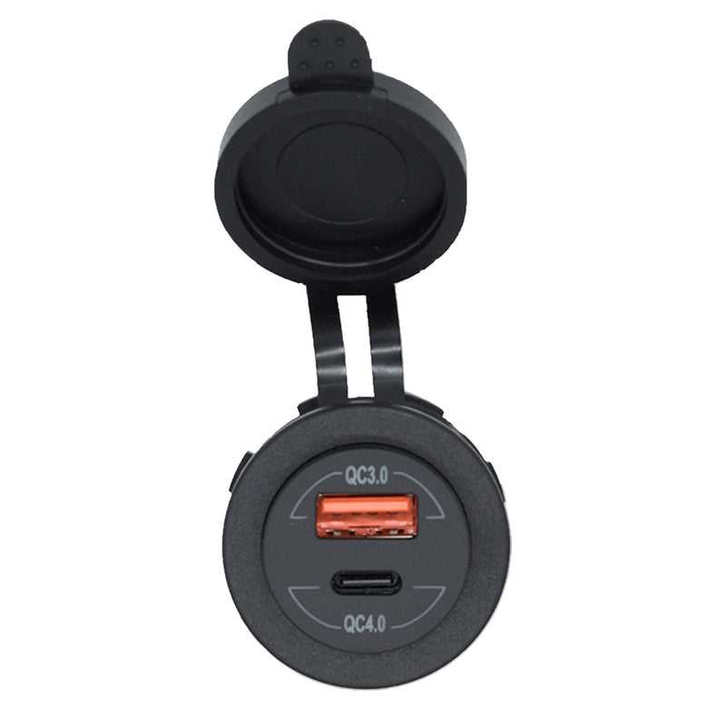Load image into Gallery viewer, Bluewater Round Dual USBUSBC Charger 30004001A
