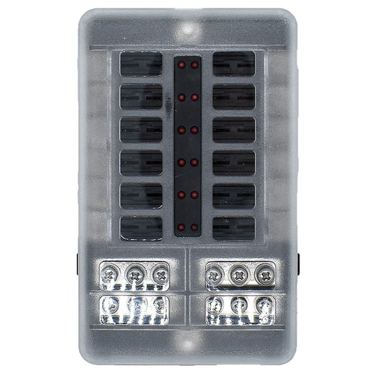 Bluewater 12 Position Fuse Block wLEDs 32000001012