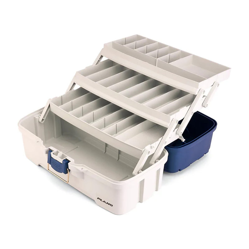Load image into Gallery viewer, Plano ThreeTray Tackle Box  BlueWhite P000405
