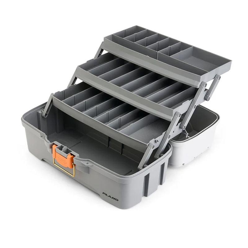 Load image into Gallery viewer, Plano ThreeTray Tackle Box  Light GreyDark Grey P000406
