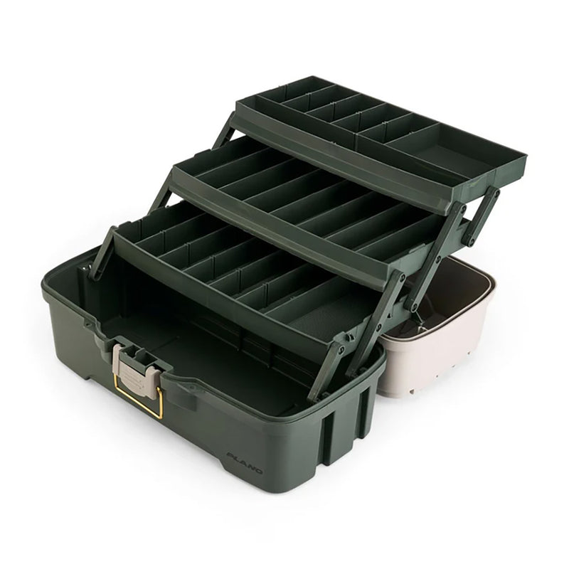 Load image into Gallery viewer, Plano ThreeTray Tackle Box  GreenTan P000407
